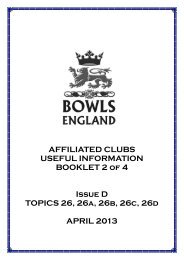 Information Booklet 2 - Bowls England