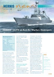 CCTV on Anti Air Warfare Destroyers - HERNIS Scan Systems