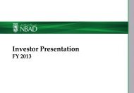 Investor presentation - National Bank of Abu Dhabi