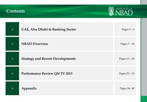 Investor presentation - National Bank of Abu Dhabi