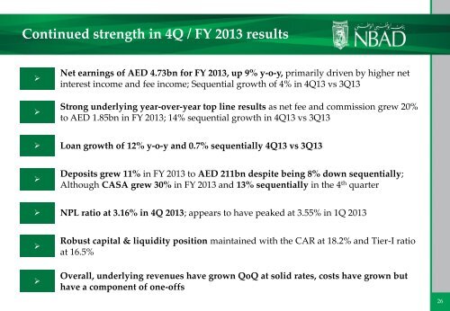 Investor presentation - National Bank of Abu Dhabi