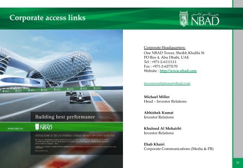 Investor presentation - National Bank of Abu Dhabi