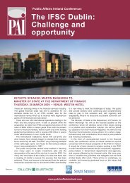 the ifsc Dublin: challenge and opportunity - Public Affairs Ireland