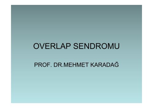 OVERLAP SENDROMU