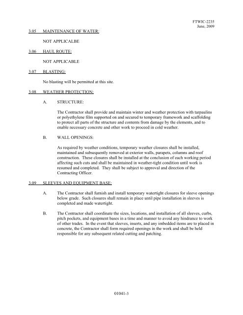 specifications - FAACO - Federal Aviation Administration Contract ...