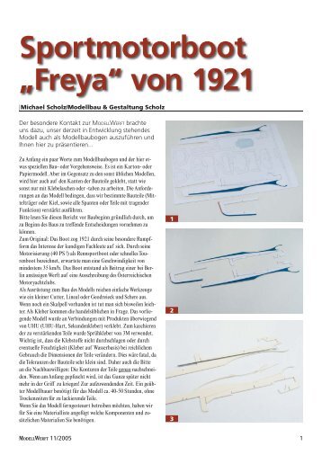 Sportmotorboot „Freya“ von 1921