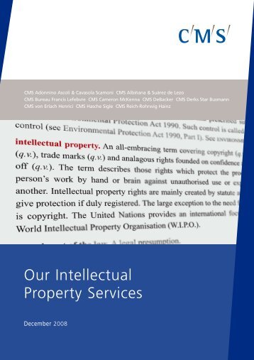 Our Intellectual Property Services - CMS Cameron McKenna