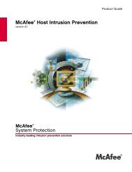 McAfeeÂ® Host Intrusion Prevention