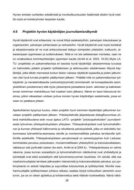 LATU maahanmuuttajille -projektin arviointitutkimuksen ... - Lahti