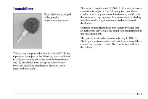 2001 Cadillac Catera Owners Manual - Files