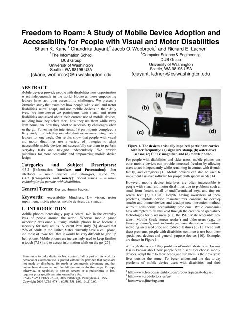 Freedom to Roam: A Study of Mobile Device Adoption and - UMBC