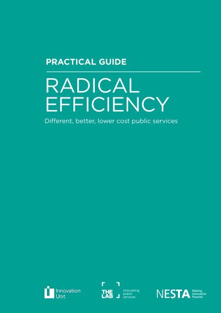 Radical Efficiency a Practical Guide - Nesta