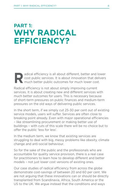 Radical Efficiency a Practical Guide - Nesta