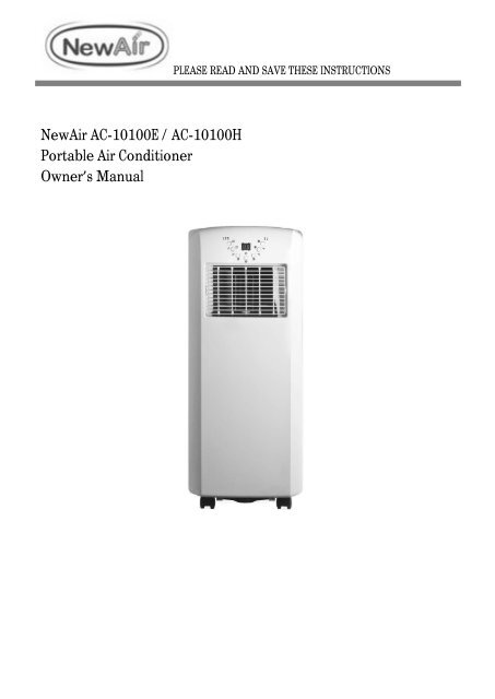 NewAir AC-10100E / AC-10100H Portable Air ... - Air & Water
