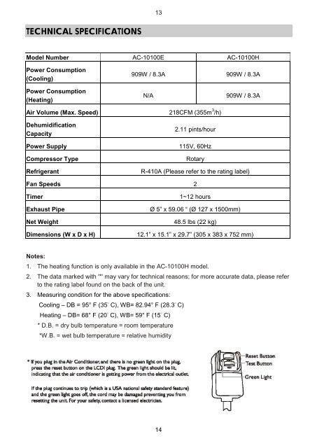 NewAir AC-10100E / AC-10100H Portable Air ... - Air & Water