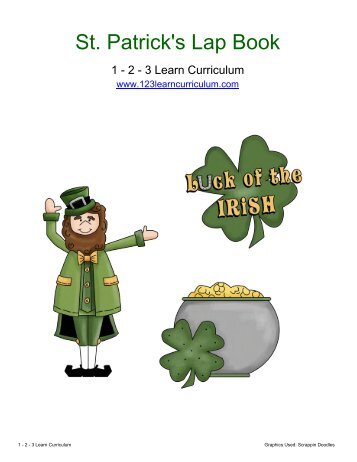 St. Patrick's Lap Book - 1 - 2 - 3 Learn Curriculum