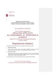 2013/14 - Scienze della terra - Sapienza