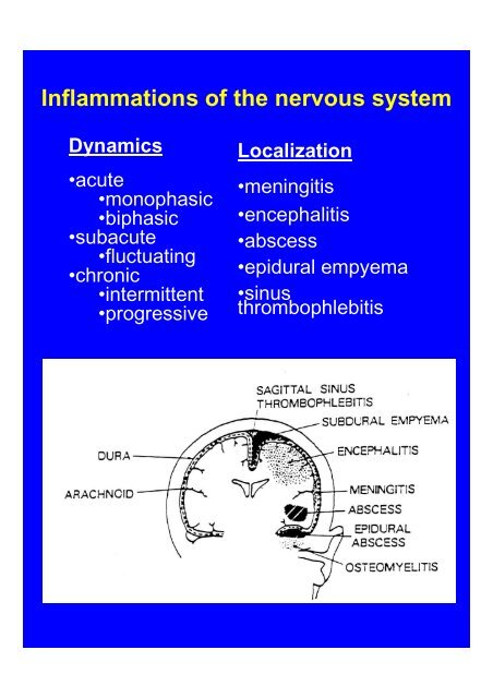 Inflammations of the nervous system