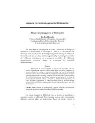 Sisteme de management al bibliotecilor - lisr.ro