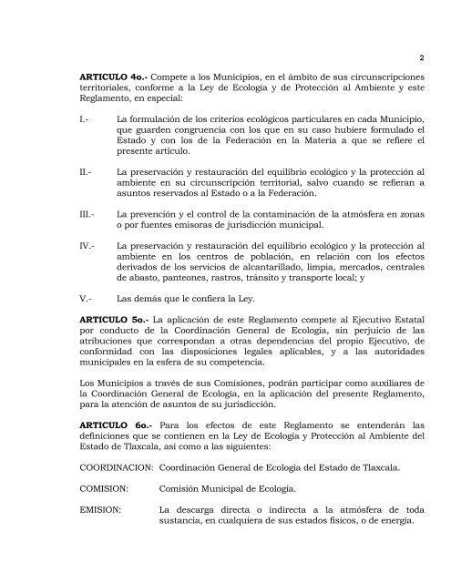 Reglamento de la Ley de Ecología y de Protección al ... - INAFED