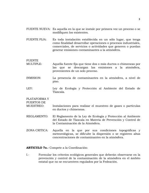 Reglamento de la Ley de Ecología y de Protección al ... - INAFED