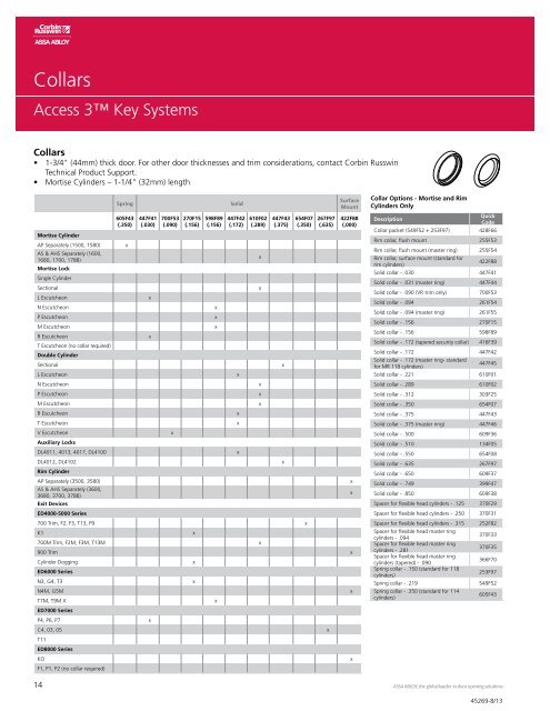 Access 3â¢ Key Systems - Corbin Russwin