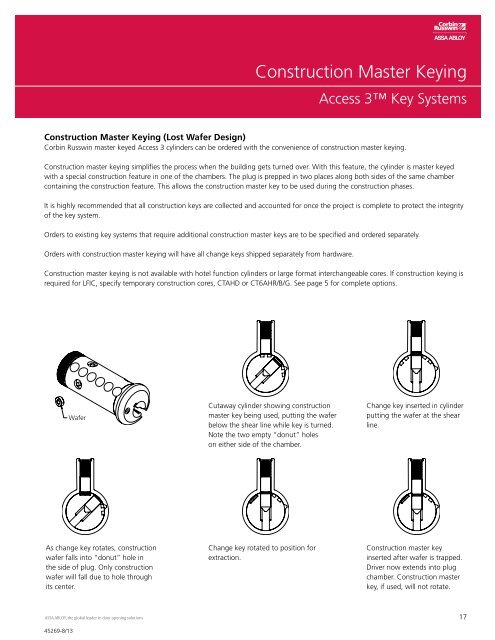 Access 3â¢ Key Systems - Corbin Russwin