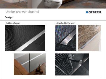 geberit uniflex shower channels brochure - Tiles2Taps