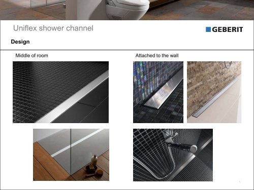 geberit uniflex shower channels brochure - Tiles2Taps