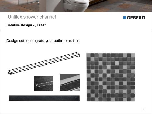 geberit uniflex shower channels brochure - Tiles2Taps
