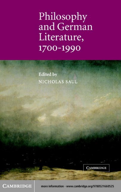 Introduction: German literature and philosophy - Developers