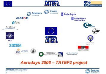 Turbine Aero-Thermal External Flows (TATEF2) - Aeronautics Days ...