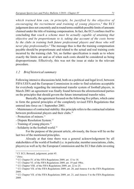 European Sports Law and Policy Bulletin THE BERNARD ... - Slpc.eu