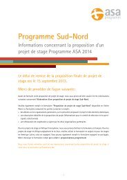 Programme Sud-Nord - ASA-Programm