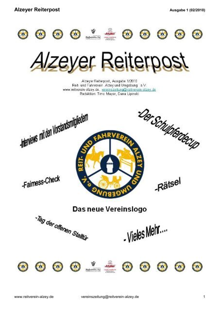 Alzeyer Reiterpost - Reit- und Fahrverein Alzey und Umgebung eV