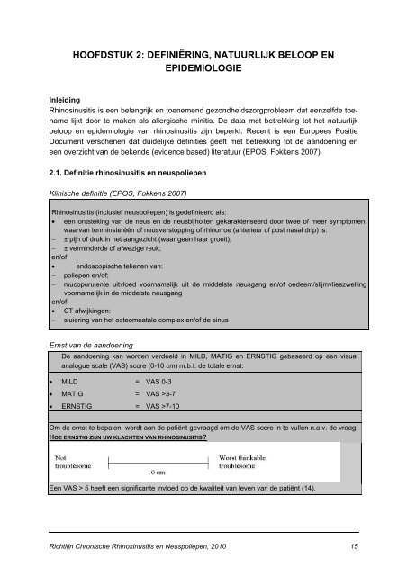 Richtlijn Chronische Rhinosinusitis en Neuspoliepen - Diliguide