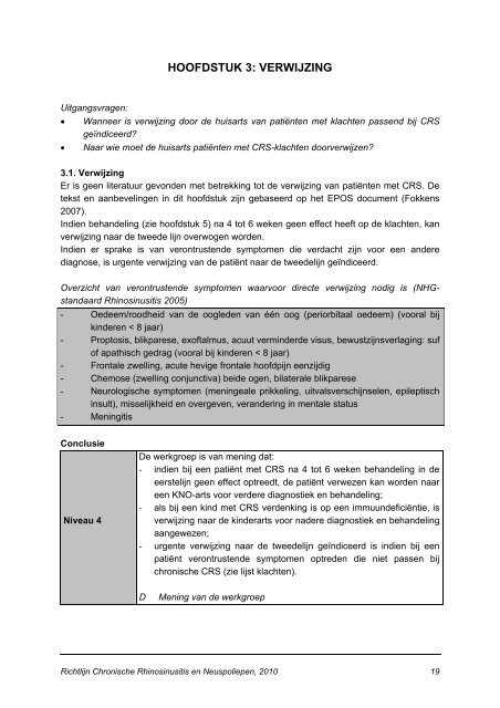 Richtlijn Chronische Rhinosinusitis en Neuspoliepen - Diliguide