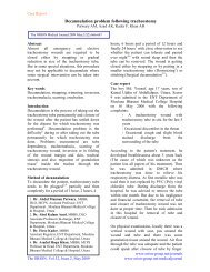 Decannulation problem following tracheostomy - Orion Group