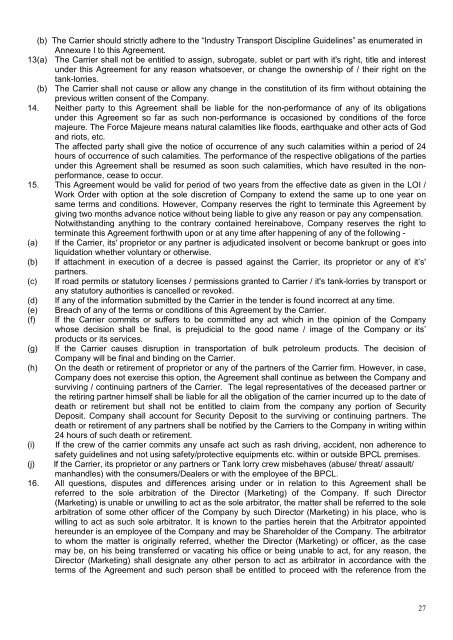 TECHNICAL BID - Bharat Petroleum