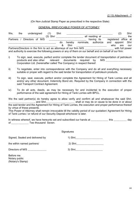 TECHNICAL BID - Bharat Petroleum