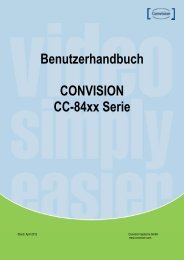 Benutzerhandbuch CONVISION CC-84xx Serie