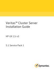 Veritas Cluster Server Installation Guide - HP-UX 11i v3 - SORT