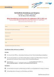 Anmeldung Verbindliche Anmeldung zum Kongress Bitte ...