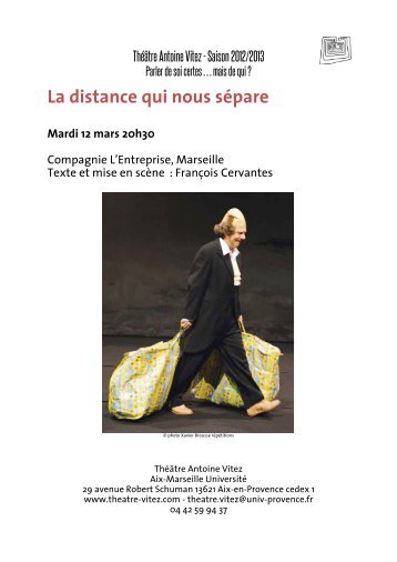 La distance qui nous sépare - Théâtre Antoine Vitez