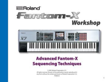 Advanced Fantom-X Recording Techniques - Roland UK