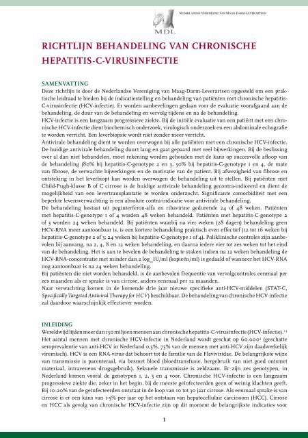 Hepatitis-C-virusinfectie - Genootschap van Maag-Darm-Leverartsen