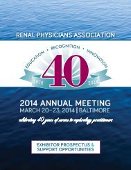 2014 annual Meeting - Renal Physicians Association