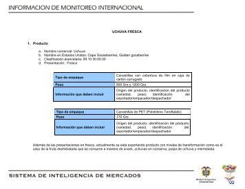 UCHUVA FRESCA 1. Producto a. Nombre comercial ... - Agronet