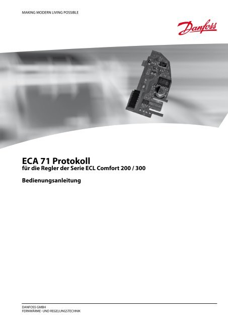 ECA 71 Protokoll - FernwÃ¤rme-Komponenten - Danfoss GmbH