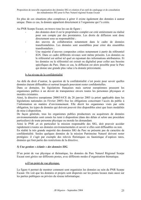 Proposition de nouvelle organisation des donnÃ©es SIG et crÃ©ation d ...